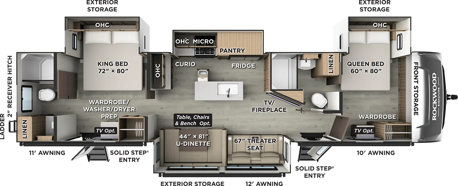 Rockwood Signature Travel Trailers 8421DB Floorplan